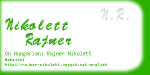 nikolett rajner business card